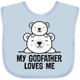 thumbnail image 3 of Inktastic My Godfather Loves Me Godson Bear Boys or Girls Baby Bib, 3 of 4