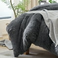 thumbnail image 5 of Sprinday 3-Piece Shaggy Plush Duvet Cover Set，Queen Size Dark Gray Fuzzy Fluffy Bedding Set with 2 Pillow Shams，Zipper Closure, 5 of 9