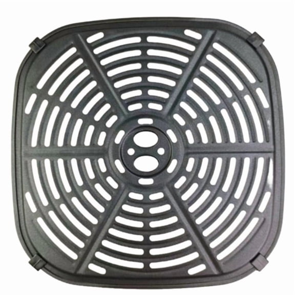 Metal Air Fryer Tray 6QT Replacement Plate, 8.86 x 8.86 Inch, Nonstick, Square, Black