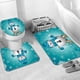 thumbnail image 5 of Paquete de piezas Juego de decoraciones de baño de Navidad Cubierta de asiento de inodoro Alfombra Juego de cortina de ducha Navidad Santa Elk Muñeco de nieve Decoración de baño Ormromra WRJM-483, 5 of 7