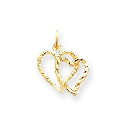 10k Yellow Gold Heart Charm Pendant
