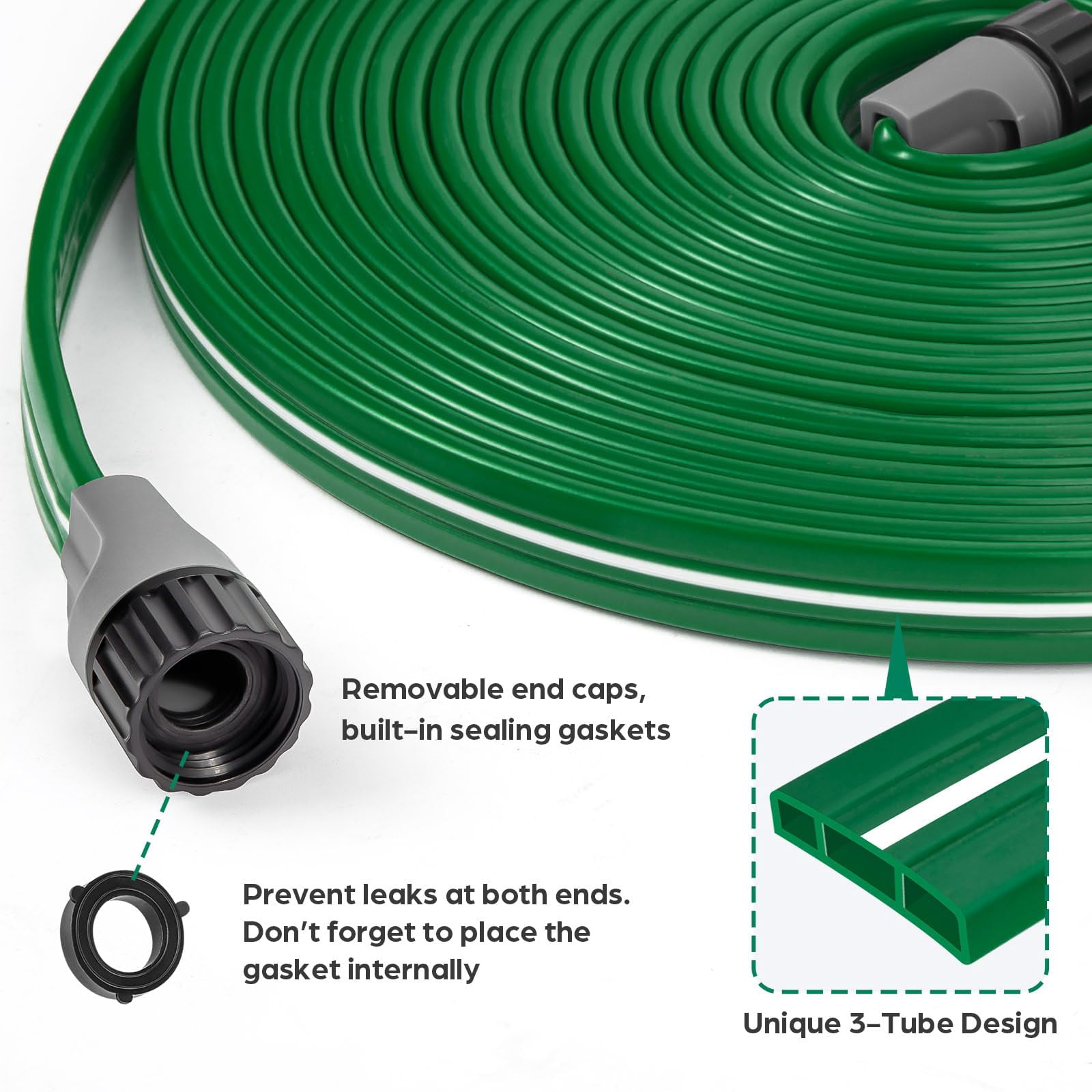 Sprinkler Hose With Holes 25ft 2pack  Heavy Duty Watering Garden High-efficiency Sprinklers System For Lawn And Staples