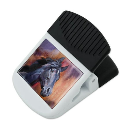 

Black Horse Portrait Painting Indigo Night Refrigerator Fridge Magnet Magnetic Hanging Hook Note Snack Clip