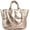 Gold, variant on Kukuzhu Quilted Shoulder Tote Bag Women Padding Cotton Down Hobo Bag Casual Fashion Waterproof Handbag