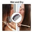 thumbnail image 5 of Peine de dientes anchos para cabello rizado, peine desenredante antiestático para cabello grueso, tamaño de bolsillo, rojo, morado y azul., 5 of 5