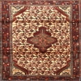 thumbnail image 1 of Ahgly Company Machine Washable Indoor Square Traditional Sand Brown Area Rugs, 3' Square, 1 of 7