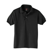 Hanes Boys School Uniform 4-18 EcoSmart Jersey Polo Shirt