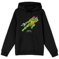 thumbnail image 1 of Teenage Mutant Ninja Turtles Raphael Pixelated Design Black Hoodie, 1 of 2