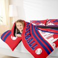 thumbnail image 4 of Homewish Baseball Sport Lover Full Size Comforter Sets,Boys Ball Game Bedding Comforter Set,Red White Blue Bedding Sets For Boys Teens,Super Cozy Room Decor Reversible,3-Piece, 4 of 8