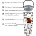 thumbnail image 2 of Cat Tumbler with Lid And Straw 30oz Stainless Steel Cute Cat Water Bottle Cup Funny Cat Gifts for Women, 2 of 6