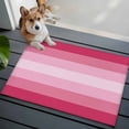 thumbnail image 3 of 2x3 Ft Entryway Area Rug, Pink Ombre Kitchen Rug Runner Washable Floor Mat, Gradient Pink Woods Farmhouse Non Slip Indoor Door Mat Throw Carpet for Bathroom Living Room Bedroom, 3 of 8