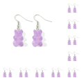 thumbnail image 1 of Jumpingount Gancho para la oreja Dibujos animados Color caramelo Regalo del día de San Valentín Decoraciones para dama Pendiente de gota Patrón largo Violeta 10piezas Jumpingount CBP277145, 1 of 5