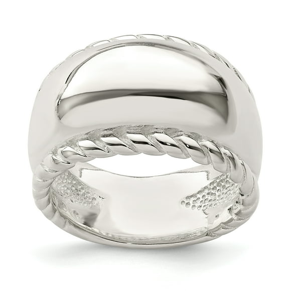 Sterling Silver Twisted Dome Ring Size 7