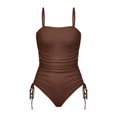 thumbnail image 4 of Maillot de Bain d'Été pour Femmes Couleur Unie Bretelles Fines s-TTG, 4 of 6