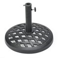 thumbnail image 1 of Trademark Innovations UMBASE-HSHTG-BL Cast Iron Hashtag Umbrella Base, 17.7" Diameter, Black Finish, 1 of 3