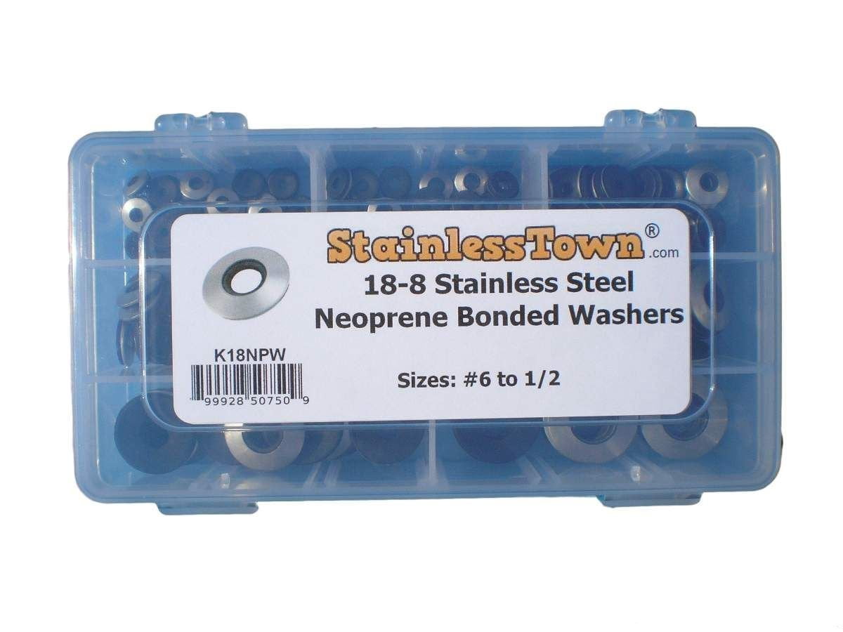 Stainless Neoprene Bonded Sealing Washer kit by Stainlesstown
