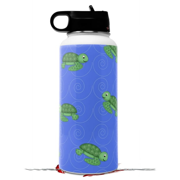Skin Wrap Decal compatible with Hydro Flask Wide Mouth Bottle 32oz Turtles (BOTTLE NOT INCLUDED)