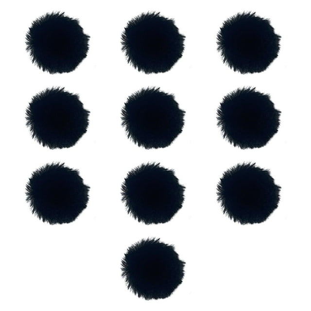 Conjunto de cubierta de micrófonos con muff de mufe de 10x micrófono de micrófono de la solapa de cancelación del para grabar entrevistas podcasting Negro