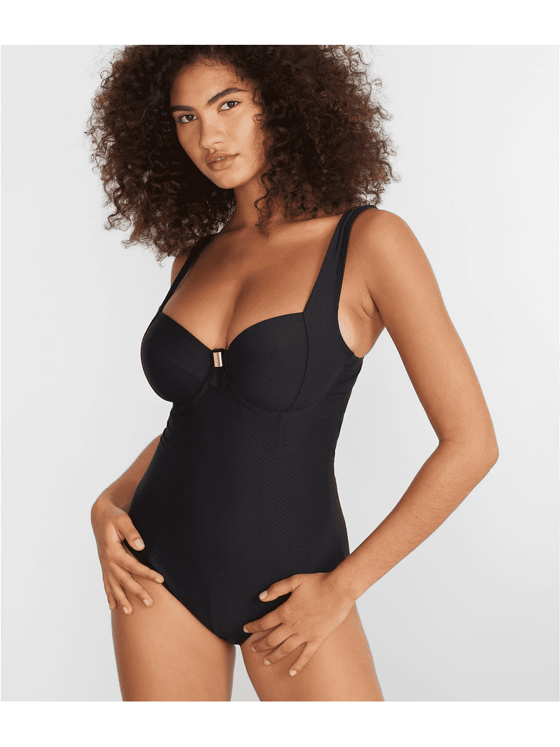 Panache BLACK Marianna Balconette One Piece Swimsuit, US 34G, UK