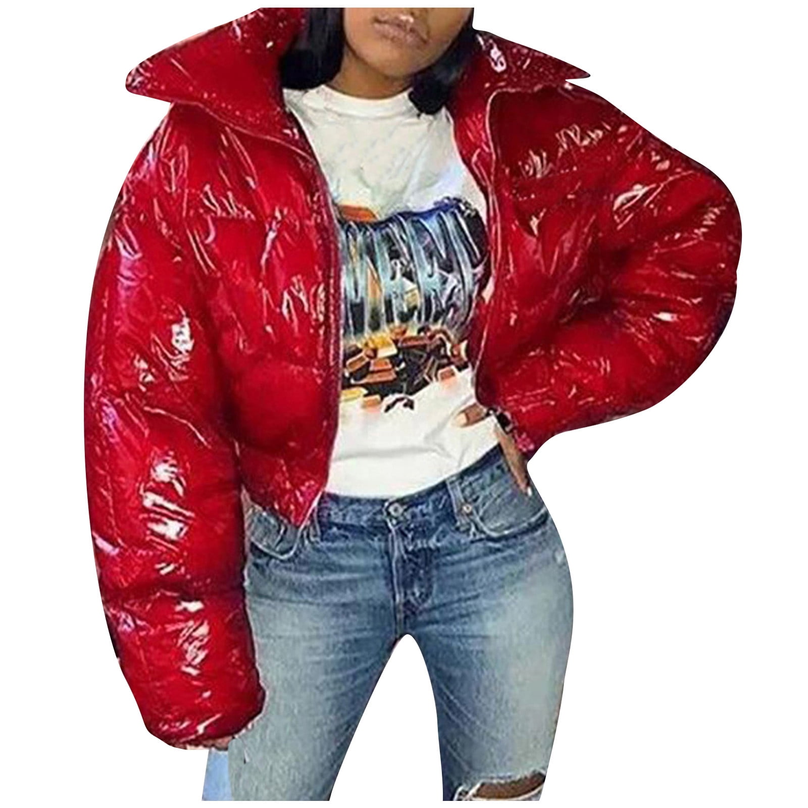 TZNBGO Winter Jacket for Women 2022 Red 
