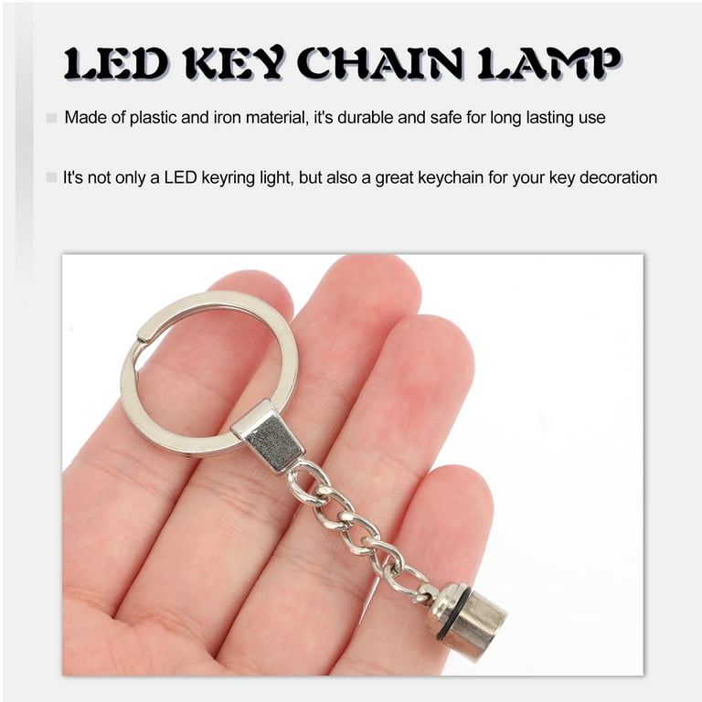 Frcolor 10pcs Mini LED Keychain Decorative Tiny Key Ring Light Portable Key Chain for Outdoor, Adult Unisex, Size: 10x8x1CM