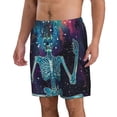 thumbnail image 2 of Pofeuu Space Skeleton Meditation Prin Men's Swim Trunks Quick Dry Bathing Suit Swimming Board Shorts Mesh Lining Beach Swimwear-Large, 2 of 6