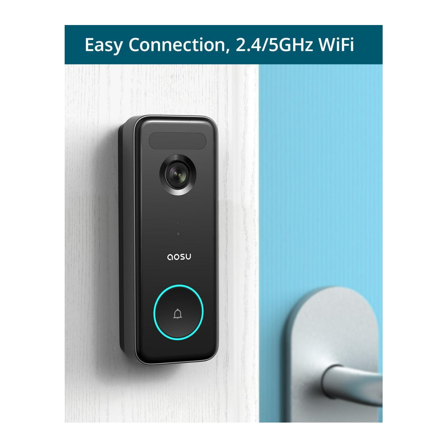 AOSU Waterproof Video Doorbell Ultra with 5MP Ultra HD Camera and