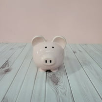 JYJDCNJX Works Of Art Made Of Ceramic, Adorable Pink Pig Ceramic figurine, Small Cute Animal Sculpture Desk Decor, Charming Tabletop Decoration for Living Room, Office, Gift for Pig Lovers