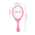 thumbnail image 2 of Unique Bargains 2 Pcs Delicate Handheld Mirror for Vacation Travel Pink Plastic Glass, 2 of 5