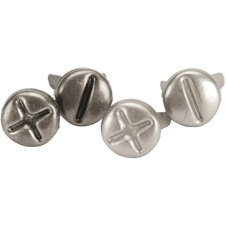 Eyelet Outlet Shape Brads 12/Pkg-Screws