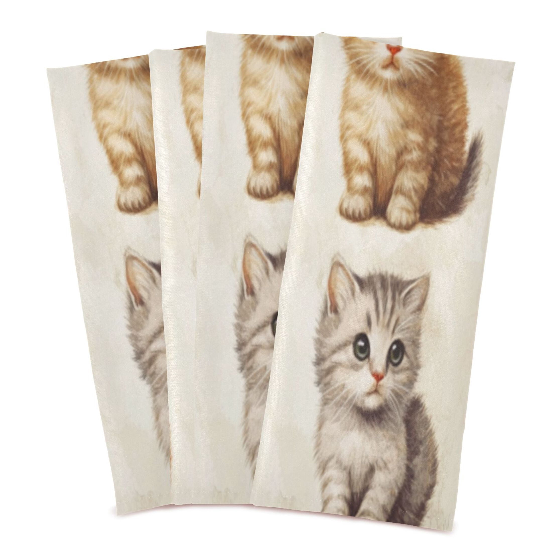 Kitchen Towel 28x18 Inches x6，Plate Towel, Decorative Towel, Napkin, Tea Towel Tea Towels For Kitchen Dish Cloths & Dish Towels Little Colored Cat1