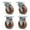 2 Swivel & 2 Rigid, variant on 4" Hi-Temp Glass FiIled Nylon Casters, Heavy Duty Casters Set of 4, Industrial Caster Wheels for Commercial Kitchen, Bakery - 2400 lbs Capacity(4 Brake)