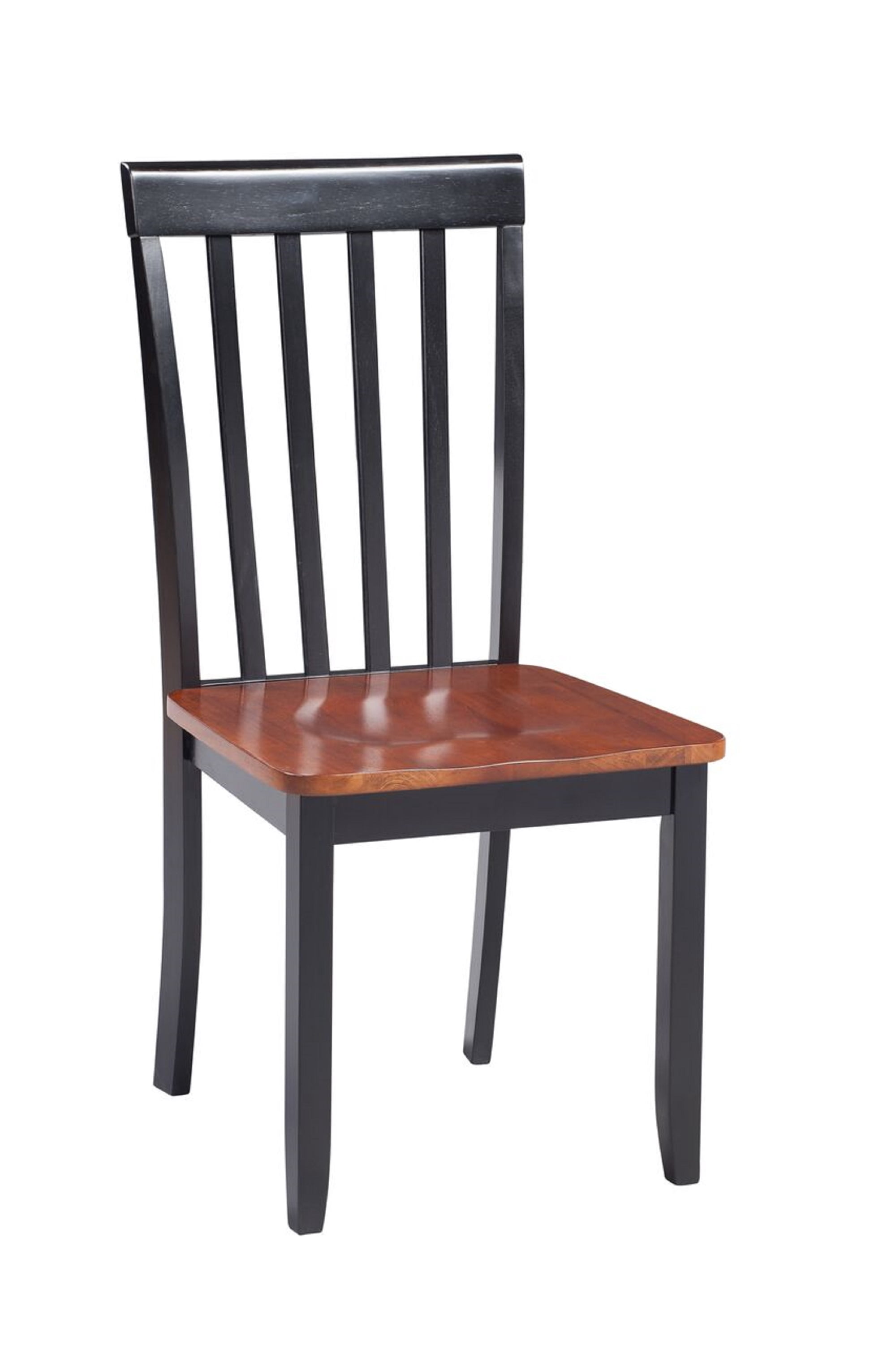 Boraam Bloomington High Back Wood Dining Chairs, Set of 2, Black/Cherry Finish