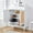 White#1509, variant on Living Room Cabinets Curio Cabinet Lighted Curio Diapaly Cabinet with Adjustable Shelves and Mirrored Back Panel, Tempered Glass Doors (Oak, 3 Tier), (E26 light bulb not included),Wooden Cabinets