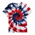thumbnail image 6 of ITSAME 4th of July T-Shirts for Girls, Round Neck Fashion Print Short Sleeve Kids Patriotic Independence Day Tops Wine Size 3-4T, 6 of 6