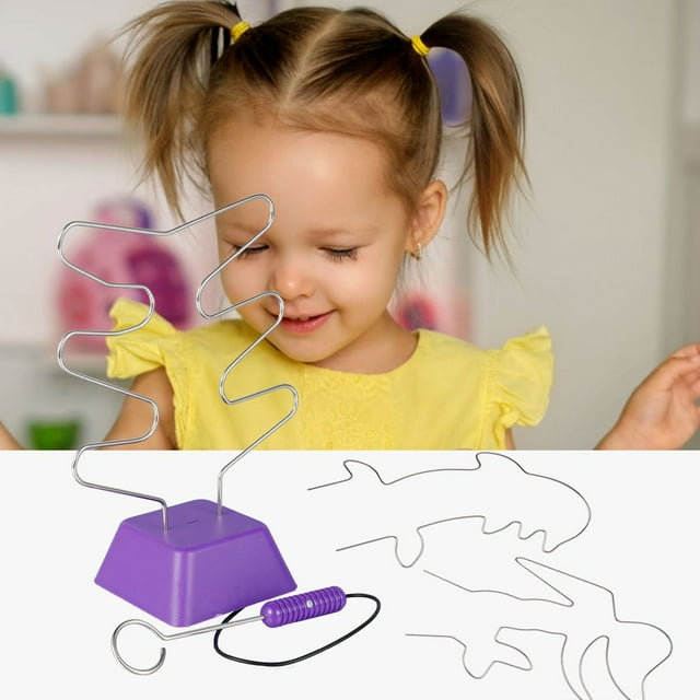 Electric Shock Bump Maze with Light and Sound Electric Bump Maze Game Concentration Exercises Early Educational Wire Ski