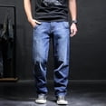 thumbnail image 2 of Pantalones vaqueros holgados de verano con bolsillos para hombre, ropa de trabajo, estilo grunge, estilo gótico, Y2k, años 2000, 2 of 5