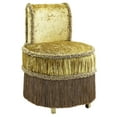 thumbnail image 2 of Alluring Gold Bedroom Vanity Stool With Back - Decor Elegant Comfort, 2 of 6