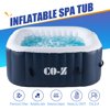 Portable Inflatable w 120 Massaging Jets for Patio Backyard & More PVC Blue for 2-4 person