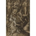 thumbnail image 2 of Anthonie van Blocklandt 11x14 Black Ornate Wood Framed Double Matted Museum Art Print Titled: Saint John Preaching (1575-1580), 2 of 5