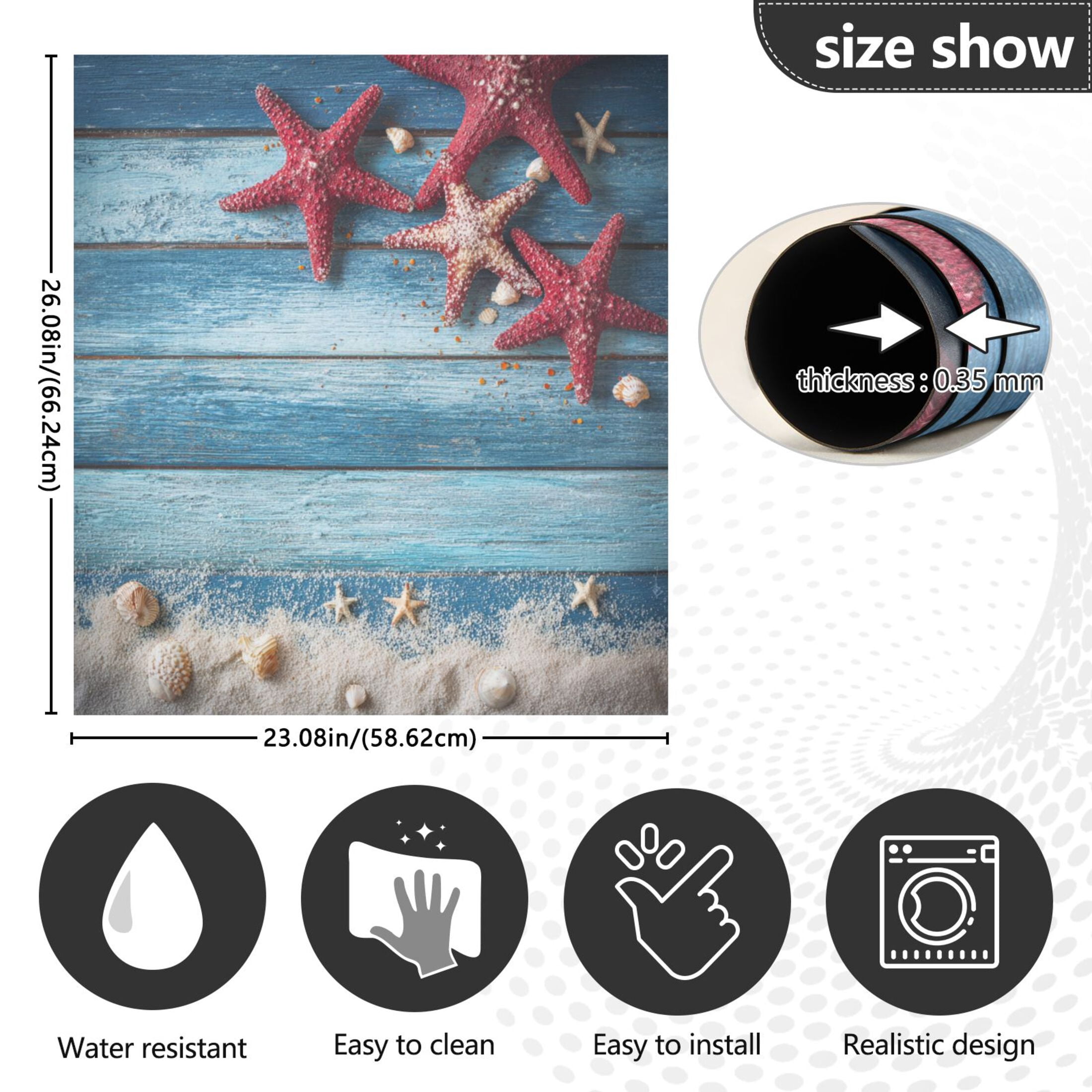 Dishwasher Sticker Magnetic Dishwasher Sticker Magnetic Decorative Sticker Refrigerator Sticker Dishwasher Decorative Stickers Summer Starfish Beach