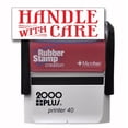 thumbnail image 2 of HANDLE WITH CARE Self Inking Stamp - Red Ink (Large), 2 of 2