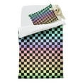 thumbnail image 2 of Rainbow Checkerboard Duvet Cover and Pillowcase Set for Single Bedding, Bedroom Accessories for Kids Teens, 2 of 5