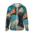 thumbnail image 1 of Balery Blue Watercolor Duck Sudadera ligera de manga larga con capucha y protección solar UPF 50+ para hombre y mujer, ideal para pesca y running-XX-Large, 1 of 7