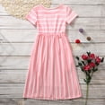 thumbnail image 5 of Fsqjgq Baby Girl Clothes Girls Dresses Size 8 Elegant Toddler Floral Dress Pink Print Dresses Sleeve Kids Baby Clothes Toddler Dress Striped Short Girls Dress&Skirt 11, 5 of 5