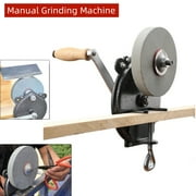 YILIKISS Manual Hand Grinder Stone Jewelers Bench Repair Tool 6” Hand Operated Grinder For Sharpening & Grinding