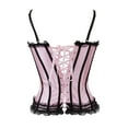 thumbnail image 3 of Grebrafan Corset Top Women Padded Push up Bridal Bustier Pink L, 3 of 5
