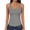 394#Gray, variant on Fashion Womens Body Hugging Ribbed Knit Square Neck Tank Top No Shrink Soft Sleeveless Casual Basic Daily Layering Summer Essential Apparel White M