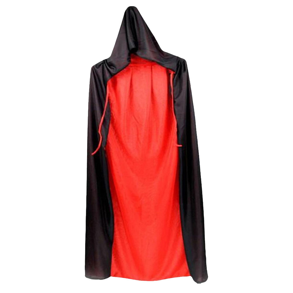 Halloween Costume Cape Hooded Cloak Double Layer Devil Death Cosplay