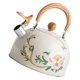 thumbnail image 2 of Whistling Tea Kettle Teapot Water Kettle Kitchen Tea Pot Flower Pattern Stovetop Pot, 2 of 4
